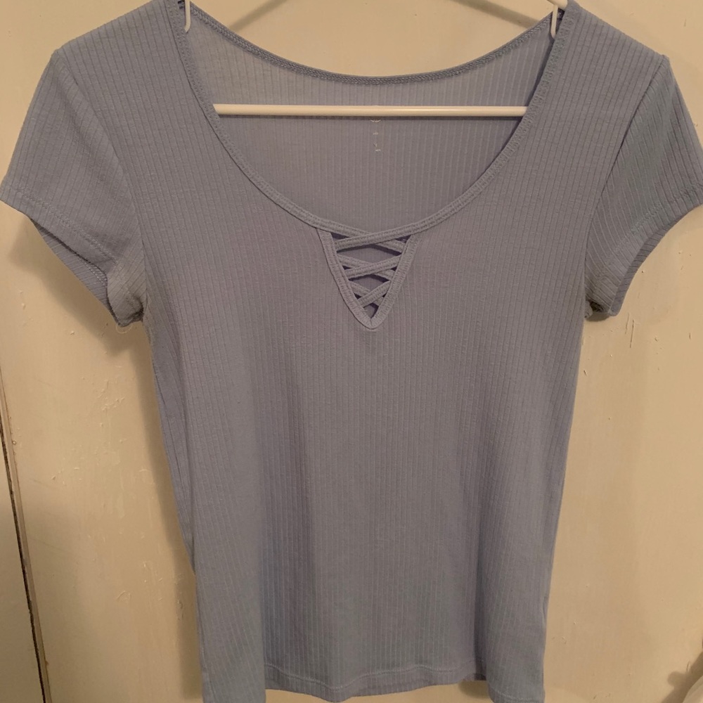 light blue t shirt